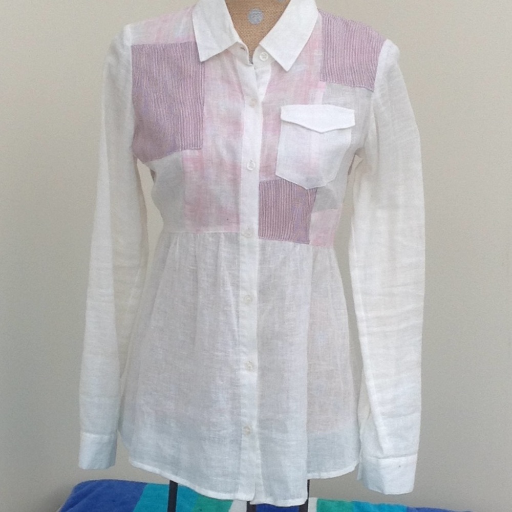 Free People Linen Blouse